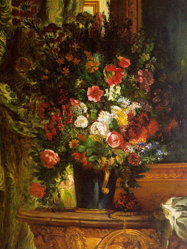 Eugene Delacroix Bouquet of Flowers on a Console_3 oil painting picture